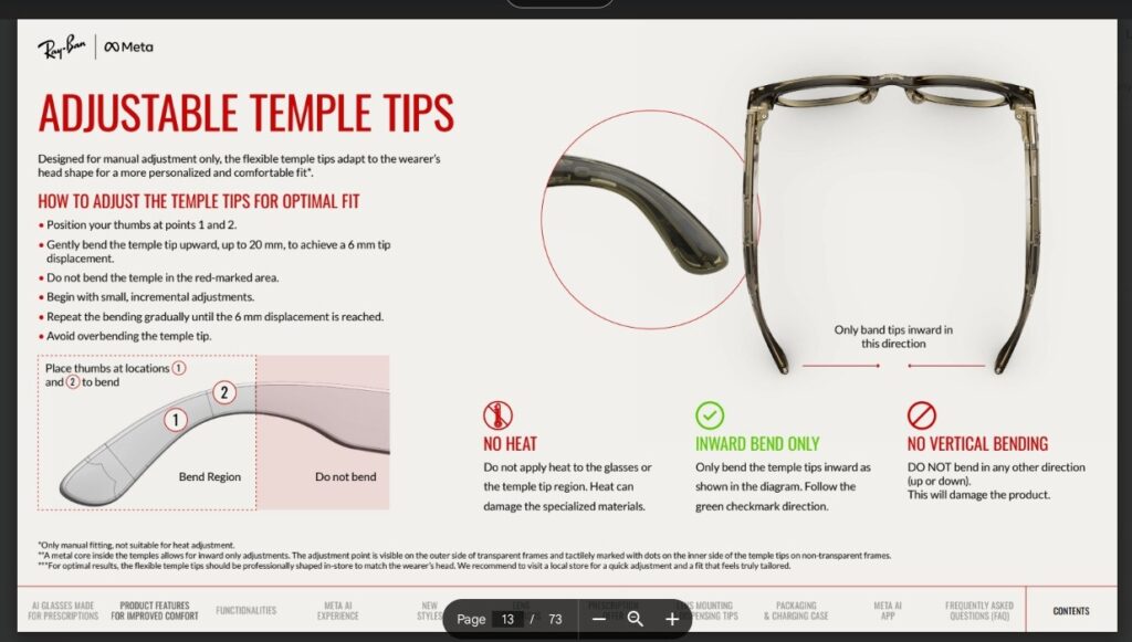 Ray-Ban Meta Blayzer Optics (Regular Large) Scriber Optics adjustable temple tips