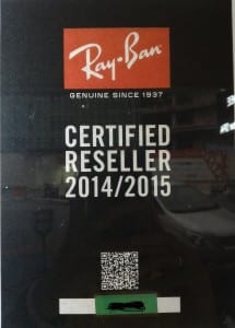 Ray-Ban-certified-reseller-sticker